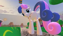 Size: 1344x756 | Tagged: safe, artist:chatterbeast, derpibooru import, bon bon, sweetie drops, earth pony, pony, 3d, big bon, giant bon bon (sweetie drops), giant pony, giant/macro earth pony, giantess, gmod, macro, my biggest pony, plot, solo