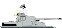 Size: 880x400 | Tagged: backwards swastika, derpibooru import, nazi, oc, oc:aryanne, panzer iv, pony creator, safe, simple background, solo, swastika, tank (vehicle), transparent background, unofficial characters only, world war ii