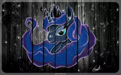 Size: 2560x1600 | Tagged: artist:eztp, dark, derpibooru import, princess luna, safe, solo, wallpaper, wood