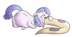 Size: 713x363 | Tagged: semi-grimdark, artist:maybelle, derpibooru import, oc, unofficial characters only, pony, snake, unicorn, animal prey, digestion, eaten alive, female, fetish, implied death, mare, predation, role reversal, snake prey, tail sticking out, vore