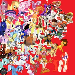 Size: 942x950 | Tagged: 1000 hours in ms paint, alpha and omega, apple bloom, applejack, artist:twisted-severity, art theft, bad edit, bolt, bon bon, bubsy, bubsy bobcat, chase (paw patrol), cheerilee, cheese sandwich, copy and paste, crossover, cutie mark crusaders, cynder, derpibooru import, disney, don't hug me i'm scared, ember (spyro), fluttershy, g1, g1 to g4, generation leap, jewelpet, king sombra, lego, littlest pet shop, lyra heartstrings, mane six, marshall, mass crossover, mayor mare, ms paint, obvious troll, opalescence, paw patrol, pinkamena diane pie, pinkie pie, pound puppies, princess cadance, princess luna, puppy in my pocket, rainbow dash, rarity, rubble (paw patrol), safe, sagwa, sagwa the chinese siamese cat, sanrio, scootaloo, sega, skye, sonic the hedgehog, sonic the hedgehog (series), spyro the dragon, surprise, sweetie belle, sweetie drops, talking angela, the lego movie, tony the talking clock, trixie, twilight sparkle, twist, unikitty, warrior cats, wat, wtf, zoe trent, zuma