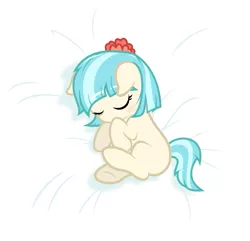 Size: 1287x1240 | Tagged: safe, artist:godoffury, artist:punzil504, derpibooru import, coco pommel, pony, baby, baby pony, blushing, cocobetes, cute, diabetes, eyes closed, female, filly, foal, side, simple background, sleeping, solo, transparent background, vector, weapons-grade cute, younger