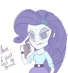 Size: 5555x6000 | Tagged: safe, artist:sneezeanonpony, artist:sudosnz, derpibooru import, rarity, equestria girls, absurd resolution, cold, cute, handkerchief, humanized, implied anon, red nosed, sick, sneezing, sneezing fetish, solo