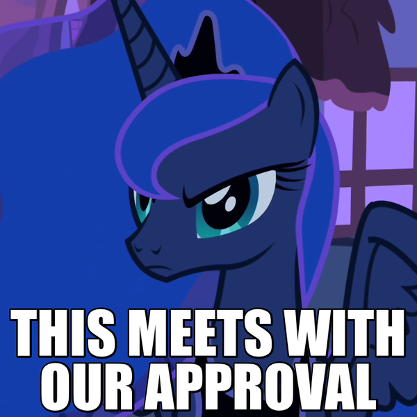 Size: 720x720 | Tagged: caption, derpibooru import, edit, edited screencap, frown, glare, grumpy, grumpy cat, image macro, luna eclipsed, meme, princess luna, reaction image, safe, screencap, solo