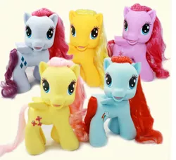 Size: 640x584 | Tagged: safe, derpibooru import, applejack, fluttershy, rainbow dash, rarity, twilight sparkle, pegasus, pony, bootleg, flapplejack, g3.5, g4 to g3.5, generation leap, pegasus rarity, pegasus twilight sparkle, race swap, toy