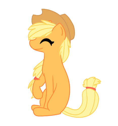 Size: 468x501 | Tagged: safe, artist:shana-konoha, derpibooru import, applejack, cute, eyes closed, simple background, sitting, solo