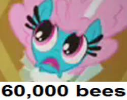 Size: 336x263 | Tagged: safe, derpibooru import, seabreeze, bee, breezie, 60000 bees, brian drummond, expand dong, exploitable meme, faic, image macro, meme, needs more jpeg, over 9000, solo, voice actor joke