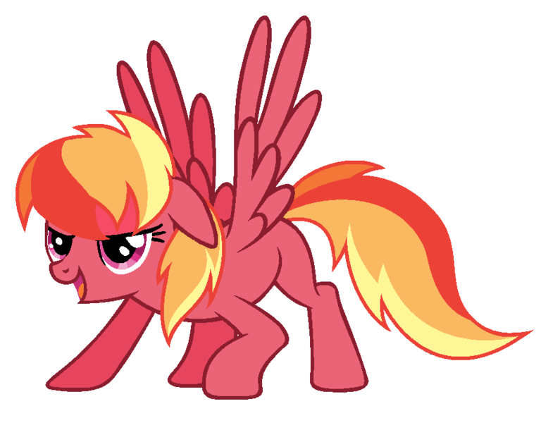 Size: 904x706 | Tagged: safe, artist:unoriginai, derpibooru import, oc, unofficial characters only, pegasus, pony, apple family, base used, female, mare, offspring, parent:big macintosh, parent:rainbow dash, parents:rainbowmac, solo, spread wings