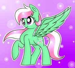 Size: 1100x1000 | Tagged: safe, artist:mayleebell24, derpibooru import, minty, pegasus, pony, g3, g3 to g4, generation leap, race swap, solo