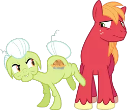 Size: 1420x1237 | Tagged: safe, artist:jeatz-axl, derpibooru import, big macintosh, granny smith, earth pony, pony, leap of faith, .svg available, do not want, male, missing accessory, simple background, stallion, svg, transparent background, vector