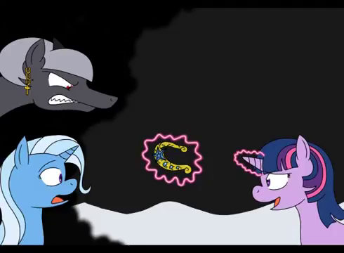 Size: 490x360 | Tagged: alex warlorn, artist:kyonsylar, derpibooru import, fanfic, oc, oc:loneliness, pony pov series, reharmonized ponies, safe, trixie, twilight sparkle