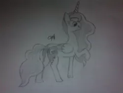 Size: 640x480 | Tagged: artist:chris117, derpibooru import, monochrome, princess luna, raised hoof, safe, solo