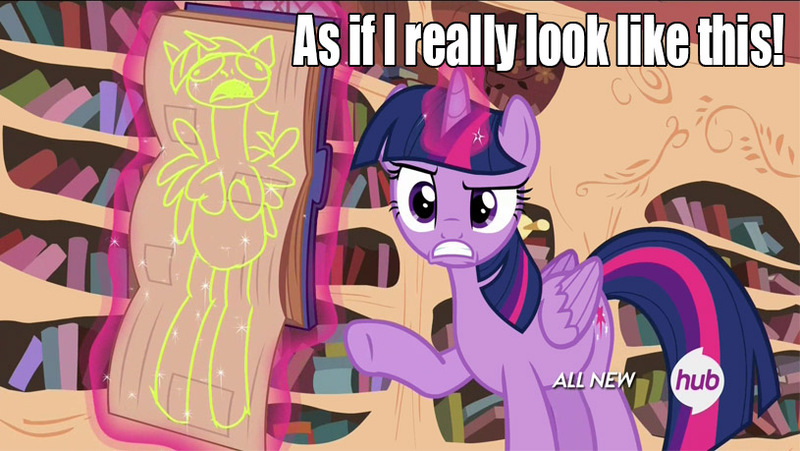 Size: 815x459 | Tagged: all new, big fat meanie, caption, centerfold, derpibooru import, edit, edited screencap, exploitable meme, hub logo, i am not that tall, image macro, meme, new student starfish, rainbow dash's centerfold, safe, screencap, solo, spongebob squarepants, testing testing 1-2-3, text, twilight sparkle, twilight sparkle (alicorn)