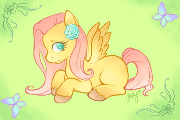 Size: 576x384 | Tagged: safe, artist:zestytrolls, derpibooru import, fluttershy, solo