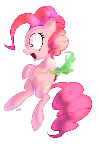 Size: 1024x1536 | Tagged: artist:remsica, biting, derpibooru import, gummy, pinkie pie, safe, sharp teeth, teeth