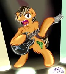 Size: 528x594 | Tagged: artist:frist44, derpibooru import, guitar, jack black, pick of destiny, ponified, safe, solo