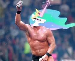 Size: 612x500 | Tagged: beer, derpibooru import, edit, princess celestia, safe, stone cold, stone cold steve austin, wwe