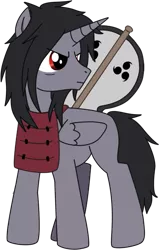 Size: 437x686 | Tagged: safe, artist:valichan, derpibooru import, oc, ponified, unofficial characters only, alicorn, pony, alicorn oc, blank flank, gumbai, naruto, solo, uchiha madara