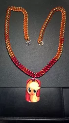 Size: 1836x3264 | Tagged: safe, artist:thegiantsnoll, derpibooru import, applejack, chainmail, necklace, photo