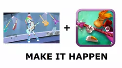 Size: 1023x573 | Tagged: safe, derpibooru import, rainbow dash, equestria girls, guitar centered, rainbow rocks, exploitable meme, make it happen, meme, rayman, rayman legends