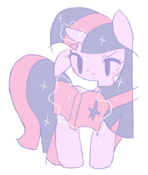 Size: 600x709 | Tagged: artist:wasu, book, derpibooru import, floppy ears, pixiv, safe, solo, twilight sparkle