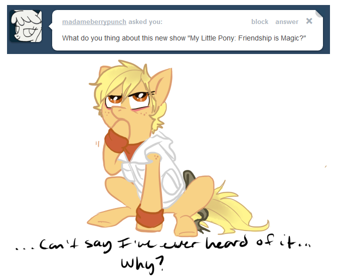 Size: 672x560 | Tagged: artist needed, ask, derpibooru import, heather mason, konami, ponified, safe, silent hill, solo, tumblr