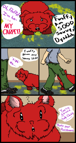 Size: 660x1240 | Tagged: cleaning, comic, derpibooru import, domestic, fluffy pony, human, impending abuse, safe, urine