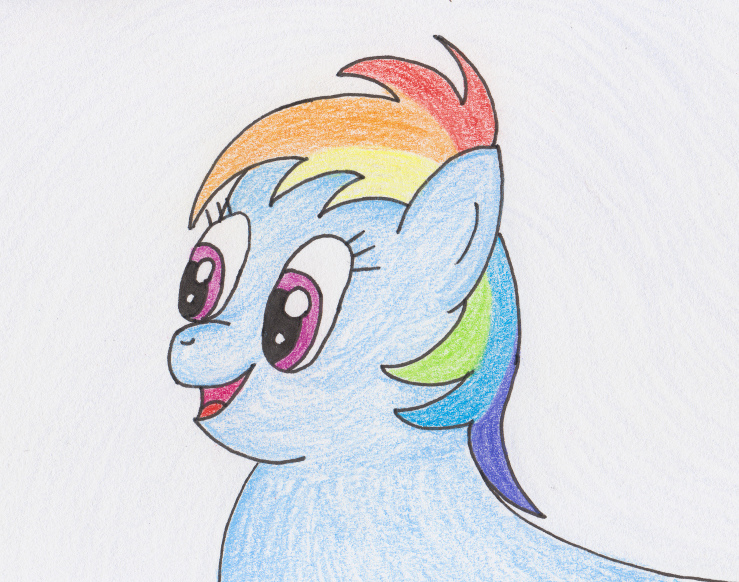 Size: 739x582 | Tagged: artist:nightfly19, derpibooru import, rainbow dash, safe, solo, traditional art