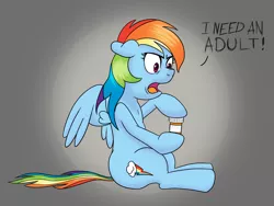 Size: 3264x2448 | Tagged: safe, artist:rainbow-dosh, derpibooru import, rainbow dash, pill bottle, solo