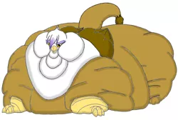 Size: 1280x861 | Tagged: safe, artist:calorie, derpibooru import, gilda, gryphon, colored, fat, gildough, morbidly obese, obese, solo
