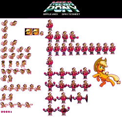 Size: 580x580 | Tagged: apple, applejack, artist:khaomortadios, crossover, derpibooru import, megaman, megapony, parody, pixel art, safe, sprite, video game