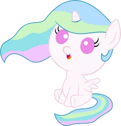 Size: 6000x6238 | Tagged: safe, artist:serenawyr, derpibooru import, princess celestia, pony, absurd resolution, baby, baby pony, cewestia, cute, cutelestia, filly, foal, simple background, solo, transparent background, vector