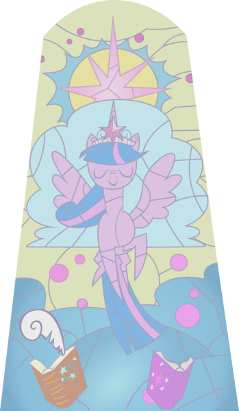 Size: 6000x10327 | Tagged: safe, artist:lunabubble-ede96, derpibooru import, twilight sparkle, twilight sparkle (alicorn), alicorn, pony, absurd resolution, female, mare, simple background, solo, stained glass, transparent background, vector