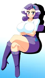 Size: 700x1200 | Tagged: artist:tyaramu, big breasts, breasts, busty rarity, derpibooru import, equestria girls outfit, female, human, humanized, pixiv, rarity, solo, solo female, suggestive