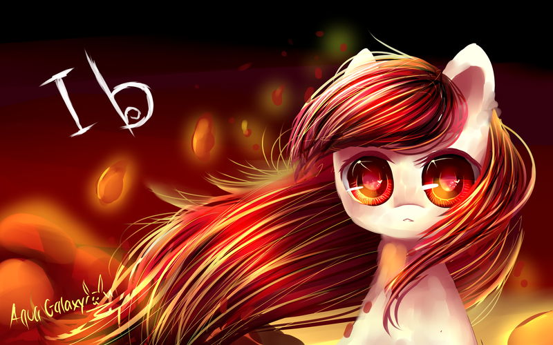 Size: 4000x2500 | Tagged: safe, artist:aquagalaxy, derpibooru import, ponified, horror game, ib, solo