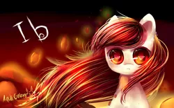 Size: 4000x2500 | Tagged: safe, artist:aquagalaxy, derpibooru import, ponified, horror game, ib, solo