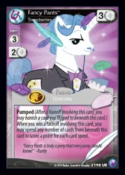 Size: 410x573 | Tagged: canterlot nights, ccg, derpibooru import, enterplay, fancypants, mlp trading card game, safe, solo