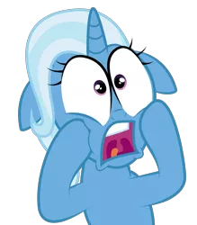 Size: 2757x3154 | Tagged: safe, artist:bigccv, derpibooru import, trixie, pony, unicorn, big eyes, female, gasp, mare, open mouth, reaction image, shock, simple background, solo, transparent background, wide eyes