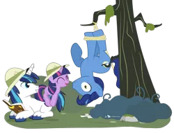 Size: 1200x920 | Tagged: artist:dm29, book, brother and sister, cute, derpibooru import, excited, father and daughter, father and son, female, filly, frown, grin, hat, julian yeo is trying to murder us, male, night light, pith helmet, prone, pronking, rope, safe, shining armor, simple background, smiling, snare, suspended, transparent background, trio, twiabetes, twilight sparkle, upside down, wide eyes