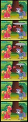 Size: 1024x4508 | Tagged: safe, artist:thunderhawk03, derpibooru import, edit, big macintosh, maud pie, earth pony, pony, blushing, comic, dialogue, exploitable, exploitable meme, macinmaud, male, meme, stallion