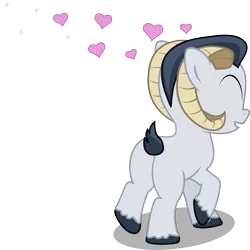 Size: 4000x4004 | Tagged: absurd resolution, artist:matty4z, colt, cute, derpibooru import, goat, goatified, heart, horns, plot, ram, rumble, safe, simple background, solo, species swap, transparent background, vector