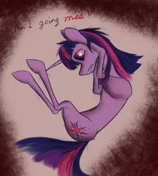 Size: 1800x2000 | Tagged: anorexic, anxiety, artist:kopaleo, derpibooru import, frown, gritted teeth, insanity, scared, semi-grimdark, shivering, side, solo, twilight snapple, twilight sparkle