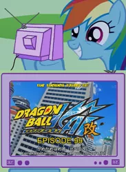 Size: 563x771 | Tagged: anime, derpibooru import, dragon ball, dragon ball z kai, exploitable meme, japanese, meme, obligatory pony, rainbow dash, safe, tv meme