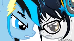 Size: 900x504 | Tagged: safe, artist:edline02, derpibooru import, oc, oc:lightning dash, unofficial characters only, glasses, ponysa, wingding eyes