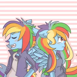 Size: 4961x4961 | Tagged: absurd resolution, artist:geckogeek, derpibooru import, eared humanization, human, humanized, pony coloring, rainbow blitz, rainbow dash, rule 63, safe, self ponidox, winged humanization