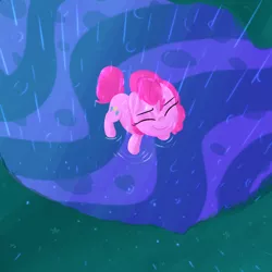 Size: 1000x1000 | Tagged: artist:january3rd, derpibooru import, pinkie pie, rain, safe, smiling, solo