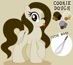 Size: 1192x1073 | Tagged: artist:mintystitch, cute, derpibooru import, oc, oc:cookie dough, reference sheet, safe, solo, unofficial characters only, wink