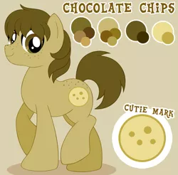 Size: 1091x1073 | Tagged: artist:mintystitch, derpibooru import, oc, oc:chocolate chips, reference sheet, safe, solo, unofficial characters only