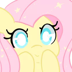 Size: 1000x1000 | Tagged: artist:pegacornss, cataracts, close-up, derpibooru import, fluttershy, safe, solo