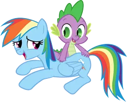 Size: 3557x2872 | Tagged: artist:porygon2z, back scratching, derpibooru import, female, male, rainbow dash, rainbowspike, safe, scratching, shipping, simple background, spike, spike at your service, straight, transparent background, vector